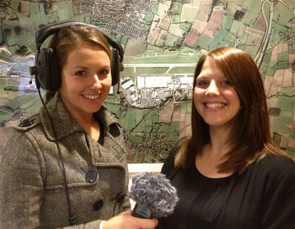 Amy and Claire in radio coaching session