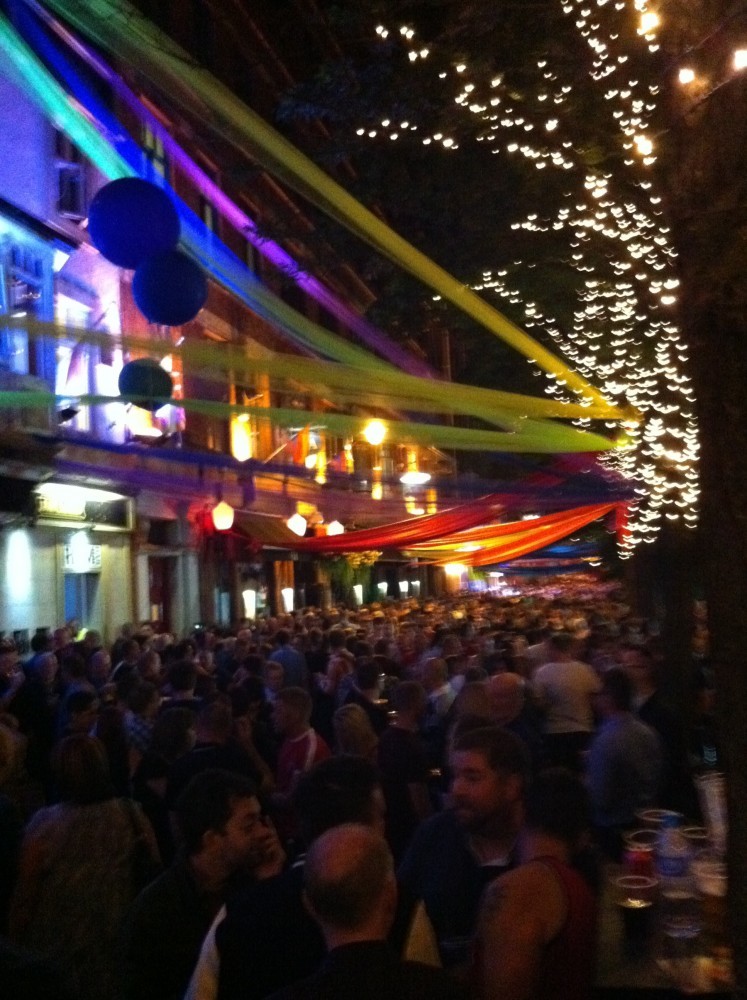 Canal Street, Manchester, during Manchester Pride festival