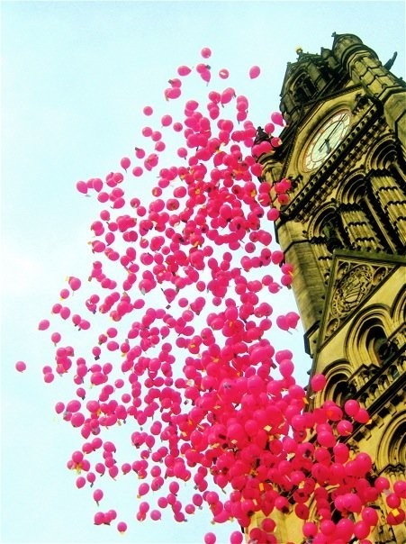 Pink Balloons at Town Hall