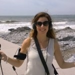 Llinos Lee on beach